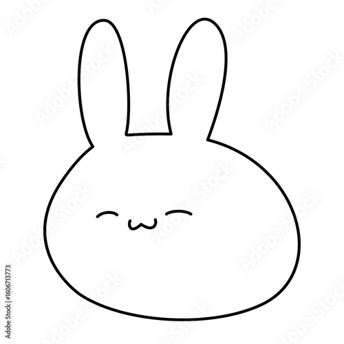 Bunny Doodle Cute Kawaii Animal Rabbit Easter Illustration