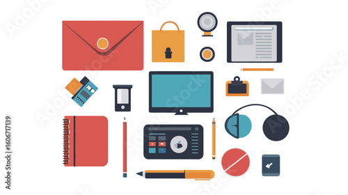 Freelance remote work vector graphic design showing person working on laptop from home or cafe, modern digital nomad lifestyle, flexible career and independent self-employment concept