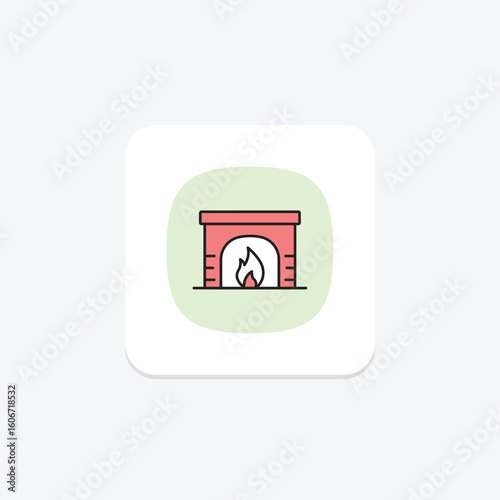 Fireplace, vector, pixel perfect, illustrator file