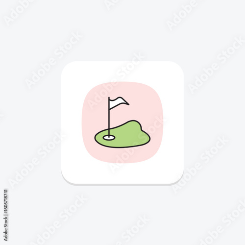 Golf Course, vector, pixel perfect, illustrator file