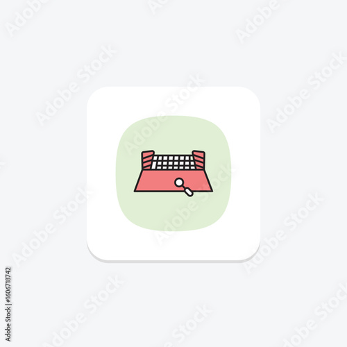 Tennis Court, vector, pixel perfect, illustrator file
