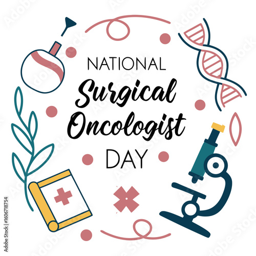 NATIONAL SURGICAL ONCOLOGIST DAY vector illustration