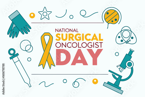 NATIONAL SURGICAL ONCOLOGIST DAY vector illustration