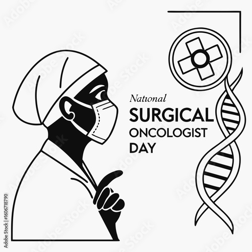 NATIONAL SURGICAL ONCOLOGIST DAY vector illustration