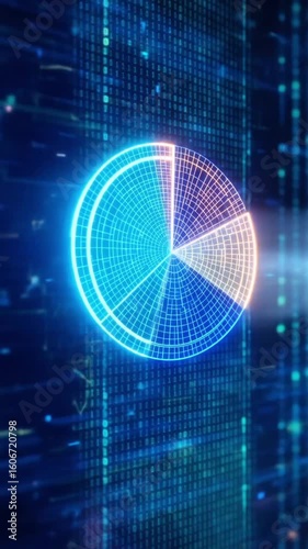 Futuristic Pie Chart Visualization