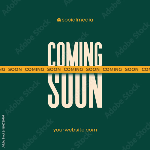 coming soon announcement poster design social media template