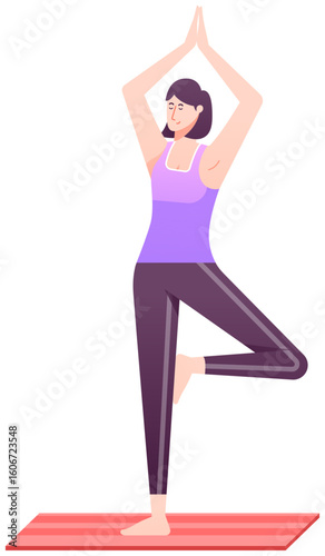 woman doing yoga exercise