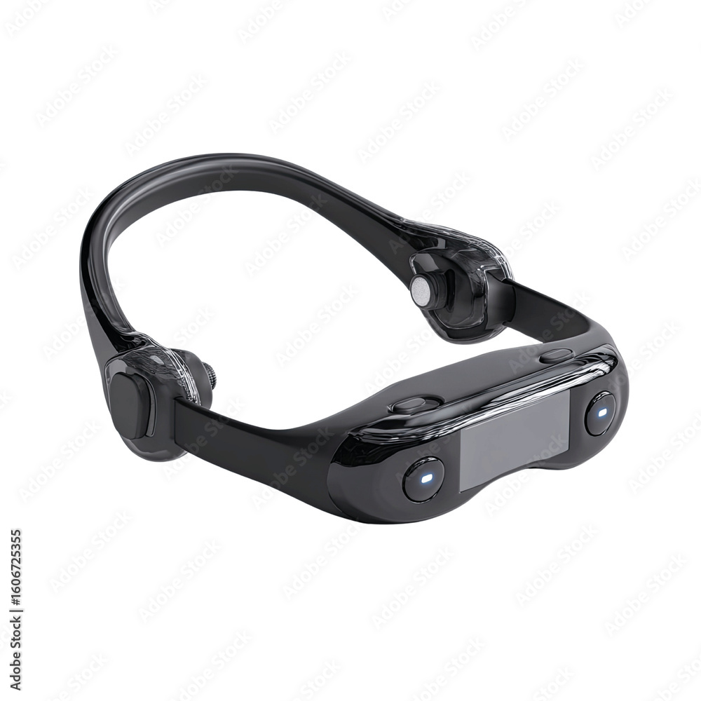 Sleek Black Bone Conduction Headphones with Sleek Black Bone Conduction Headphones with