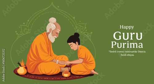 Happy Guru Purnima Guru Student Honoring Tradition