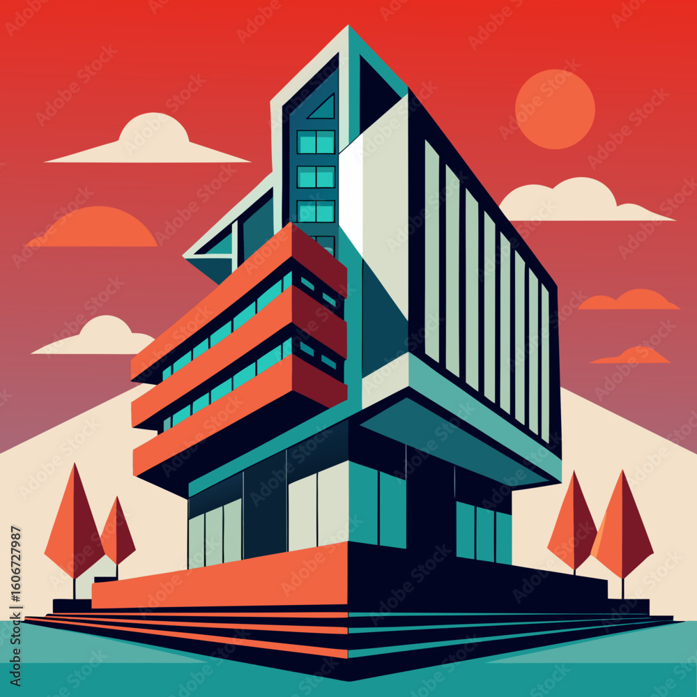 Obraz premium vector illustration of a house