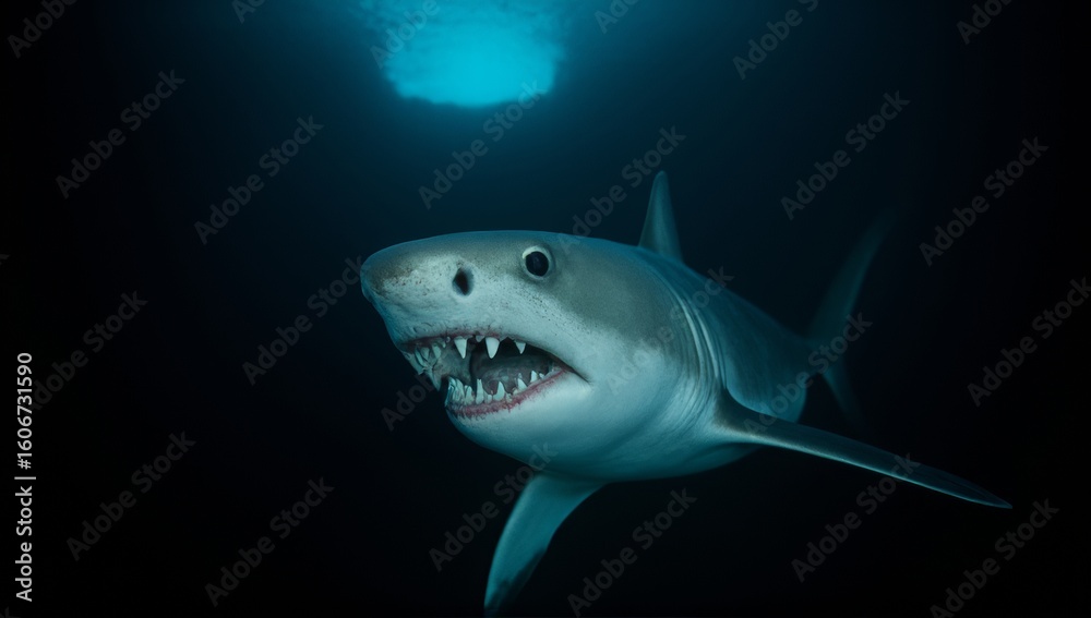 Naklejka premium Shark's Blue Abyss Tour