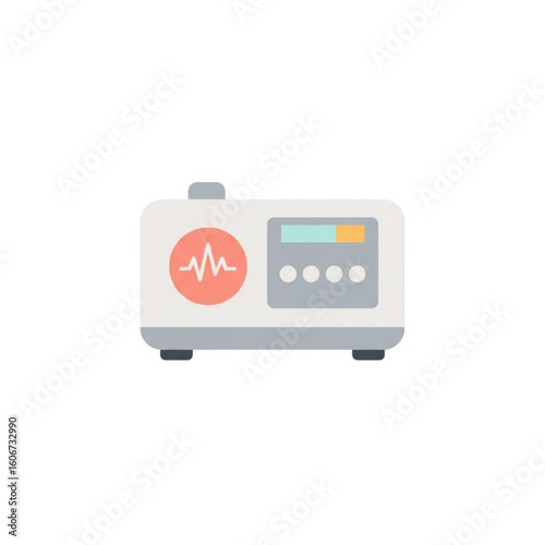 Medical center defibrillator icon transparent background