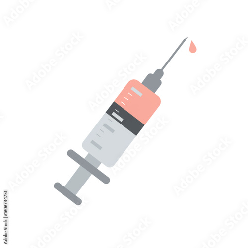 Medical center syringe icon transparent background