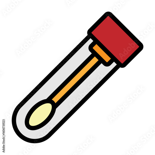 Swab Test Vector Filled Icon Design