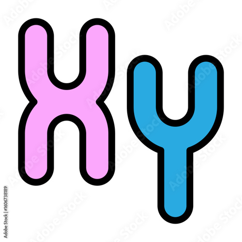 Chromosome Vector Filled Icon Design