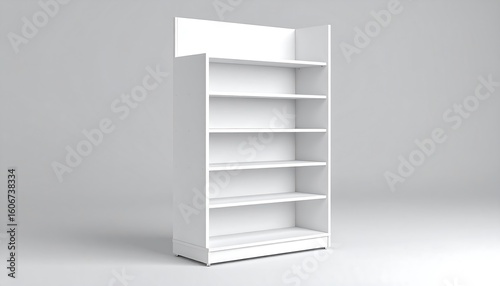 White display shelving unit