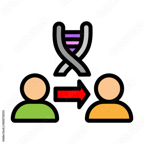 Cloning Vector Filled Icon Design