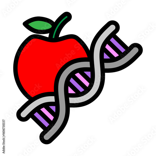 Transgenic Vector Filled Icon Design