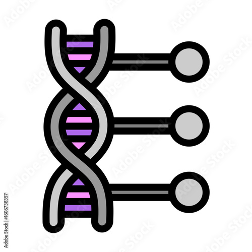 Gene Vector Filled Icon Design