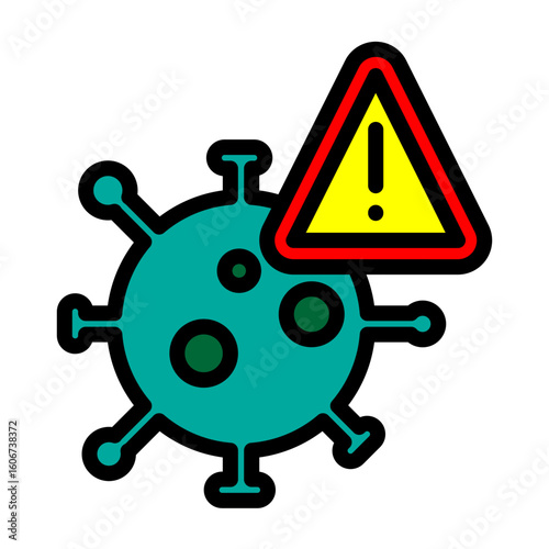 Disease Risk Vector Filled Icon Design