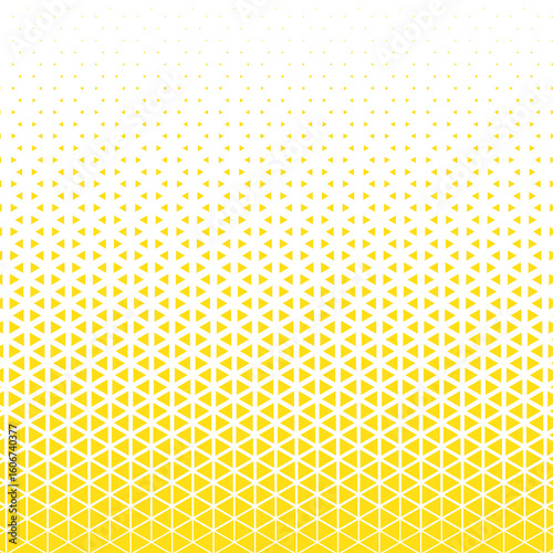 Abstract geometric triangle halftone pattern on white background