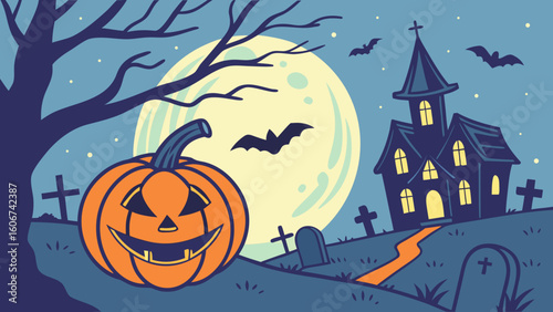 Horror and Fun Halloween Color Illustration