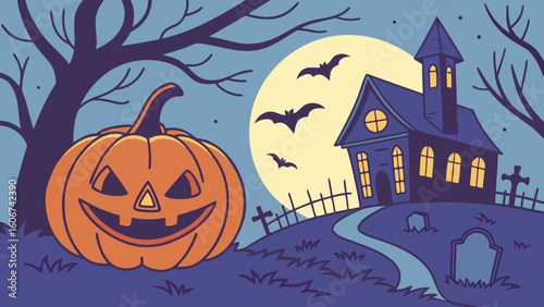 Horror and Fun Halloween Color Illustration
