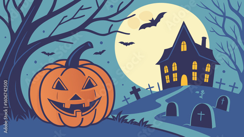Horror and Fun Halloween Color Illustration