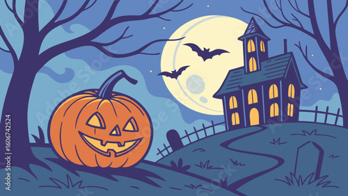 Horror and Fun Halloween Color Illustration