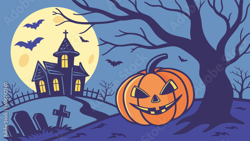 Horror and Fun Halloween Color Illustration