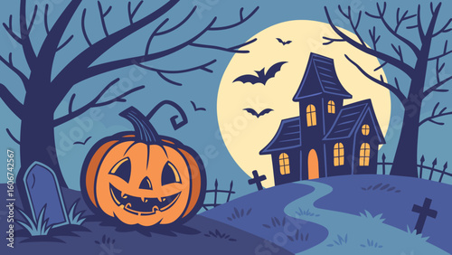 Horror and Fun Halloween Color Illustration