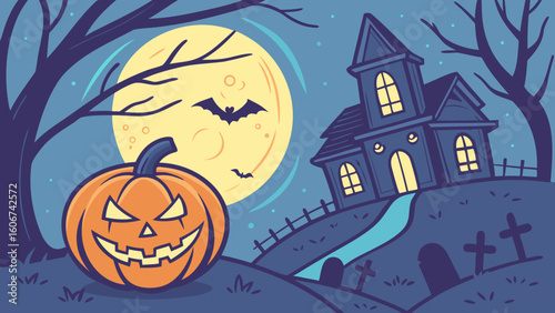 Horror and Fun Halloween Color Illustration