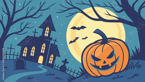 Horror and Fun Halloween Color Illustration