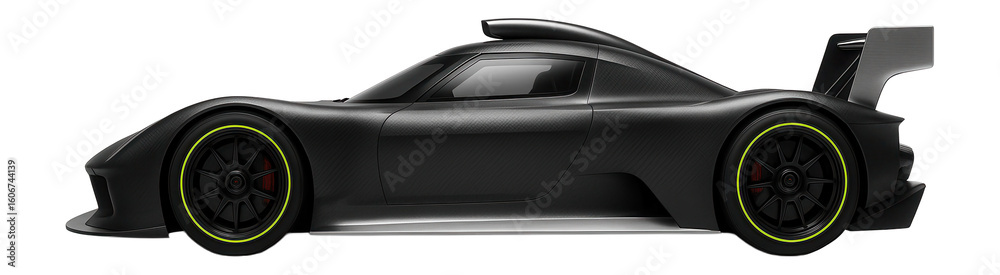 Fototapeta premium Touring race car with side skirts and a roof-mounted air intake