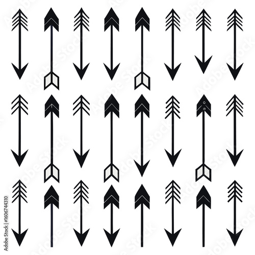 arrow shapes variation vector illustration