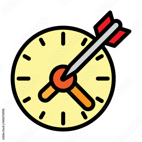 Goal Deadline Vector Filled Icon Design