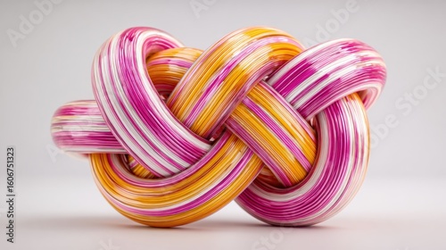 Wallpaper Mural Abstract knotted form with vibrant colors Torontodigital.ca