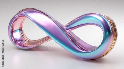 Abstract infinity symbol, iridescent (2)