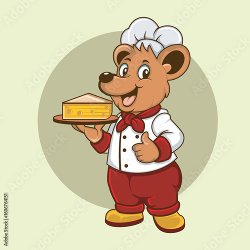 Mouse Chef and a piece of cheese