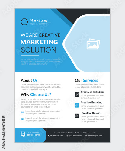 Professional Business Flyer Template for Corporate Marketing, Promotion, and Advertising Flyer Design