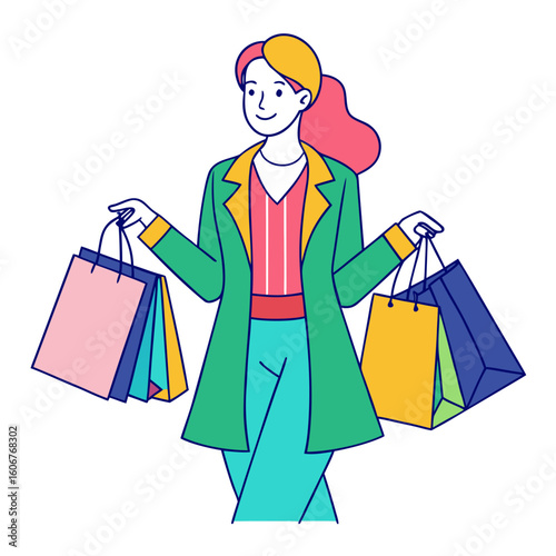 woman with shopping bags