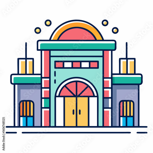 vector illustration of a shop window