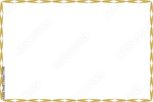 Simple Border frame with white background, Golden corner frame 