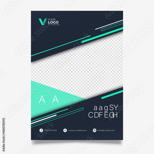 06 - Abstract annual report template with photo