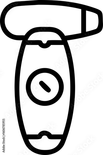 cigar cutter vector icon on white or transparent background. Smoking Stroke icon collections. Editable Stroke icon collection Outline icon.