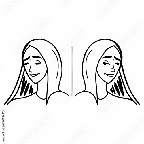 “Conceptual Illustration of Social Isolation and Emotional Disconnection Between People”