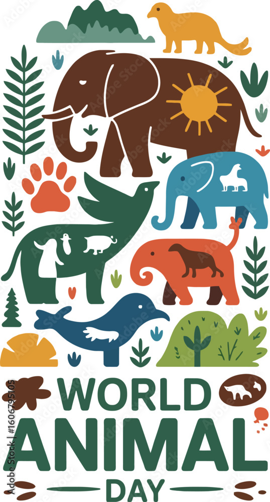 Fototapeta premium , animals, environmental conservation, paw prints, nature, wildlife protection, ecosystem