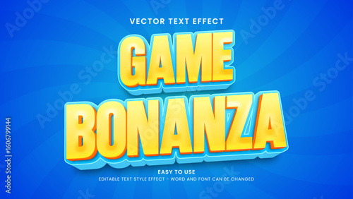 game bonanza editable text effect 3d 