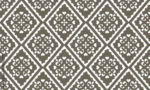 damask seamless pattern background. Classical old fashioned damask ornament, royal victorian seamless texture for wallpapers, textile, wrapping