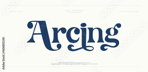 Technical font, digital rounded alphabet, trendy uppercase Latin letters from A to Z and Arab numbers from 0 to 9 for you ui ux designs, vector illustration